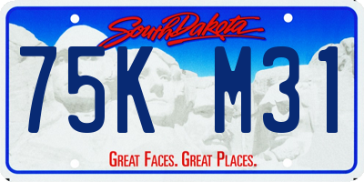 SD license plate 75KM31