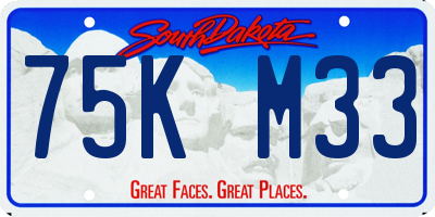 SD license plate 75KM33