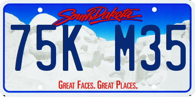 SD license plate 75KM35