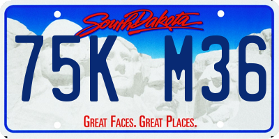 SD license plate 75KM36
