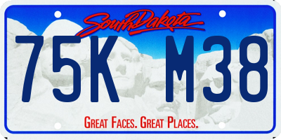 SD license plate 75KM38
