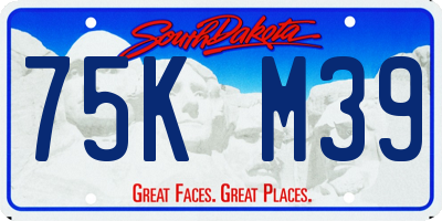 SD license plate 75KM39