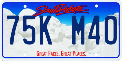 SD license plate 75KM40
