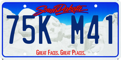 SD license plate 75KM41