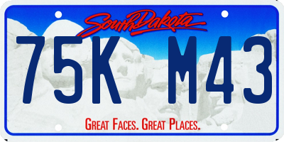 SD license plate 75KM43