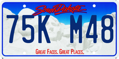 SD license plate 75KM48
