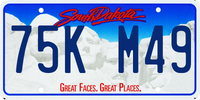 SD license plate 75KM49