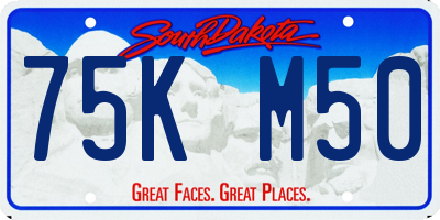 SD license plate 75KM50