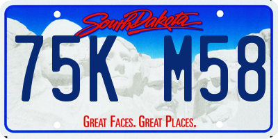 SD license plate 75KM58