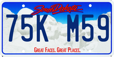 SD license plate 75KM59