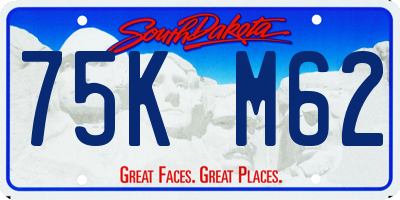 SD license plate 75KM62
