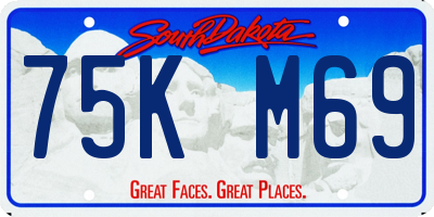 SD license plate 75KM69