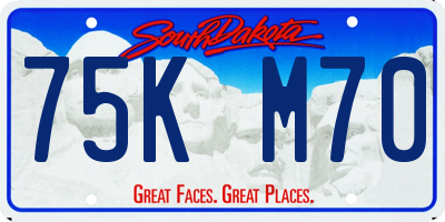 SD license plate 75KM70