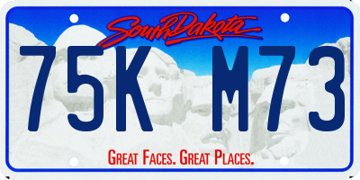 SD license plate 75KM73