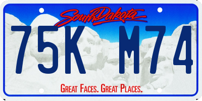 SD license plate 75KM74