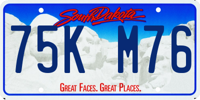 SD license plate 75KM76