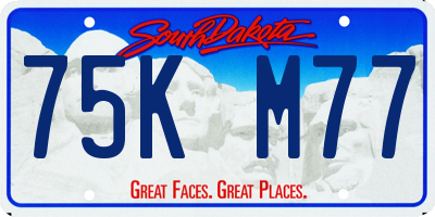SD license plate 75KM77
