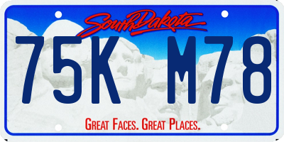 SD license plate 75KM78