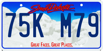 SD license plate 75KM79