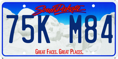 SD license plate 75KM84