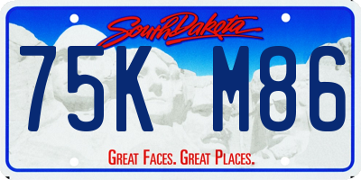 SD license plate 75KM86