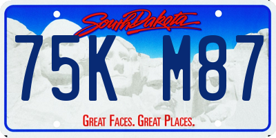 SD license plate 75KM87