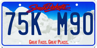 SD license plate 75KM90