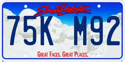SD license plate 75KM92
