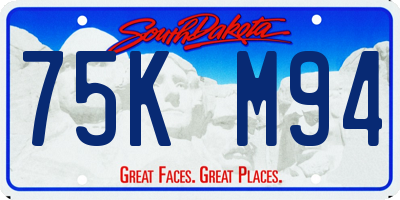 SD license plate 75KM94