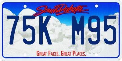 SD license plate 75KM95