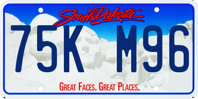 SD license plate 75KM96