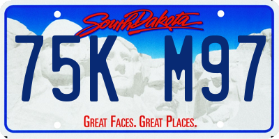 SD license plate 75KM97