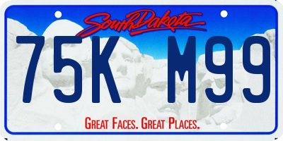 SD license plate 75KM99