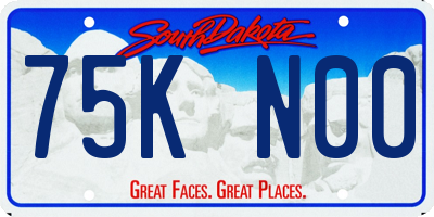 SD license plate 75KN00