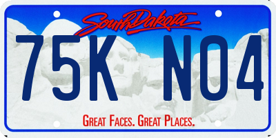 SD license plate 75KN04