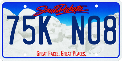 SD license plate 75KN08