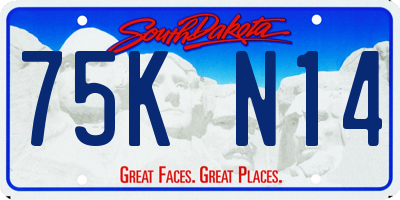 SD license plate 75KN14
