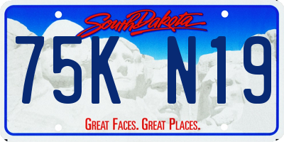 SD license plate 75KN19