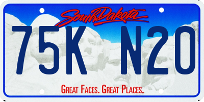 SD license plate 75KN20