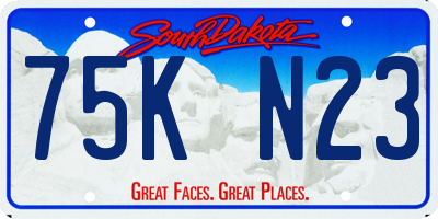 SD license plate 75KN23