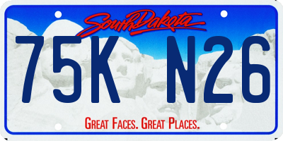 SD license plate 75KN26