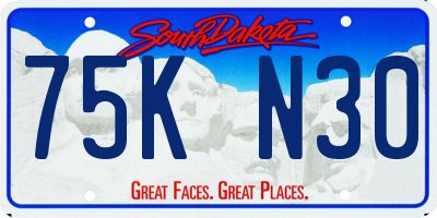 SD license plate 75KN30