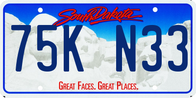 SD license plate 75KN33