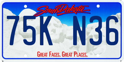 SD license plate 75KN36