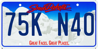 SD license plate 75KN40