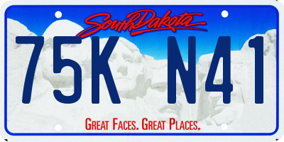 SD license plate 75KN41