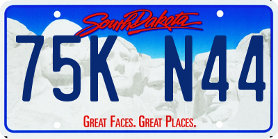SD license plate 75KN44