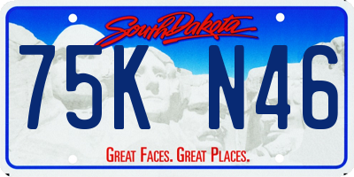 SD license plate 75KN46
