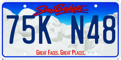 SD license plate 75KN48