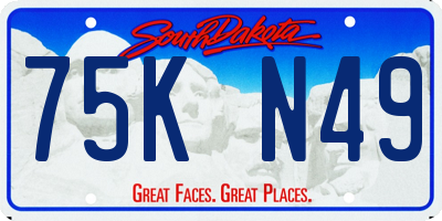 SD license plate 75KN49